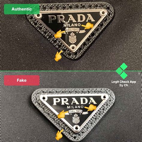 prada real logo|prada bag authenticity check.